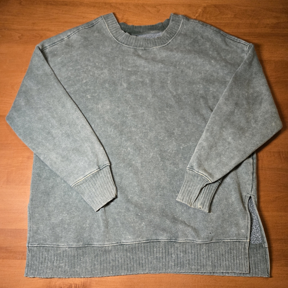 SO Men's Washed Gray Crewneck Sweater